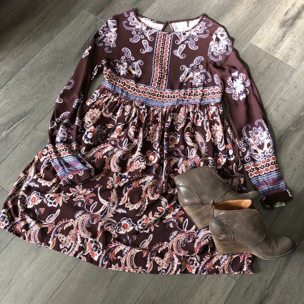 Knox Rose Paisley Boho Dress Sz S *NWT*